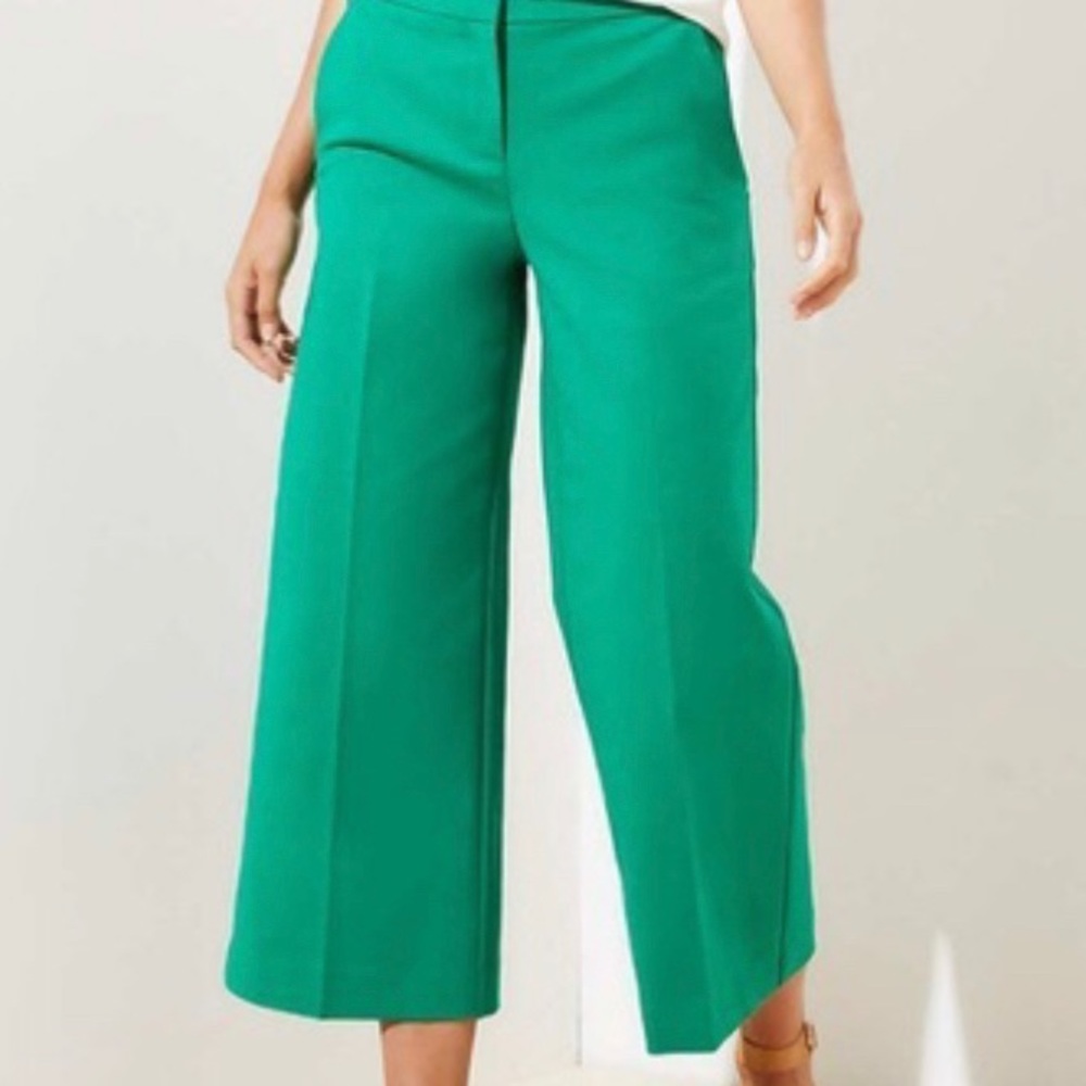 J Crew Wide Leg Cropped Pant